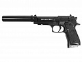 Пистолет Shantou Beretta 92FS с глушителем (пружинный, 6 мм) (C.18+)