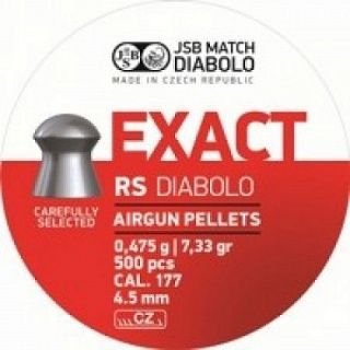Пули пневматические JSB EXACT Diabolo RS 4,52 мм 0,475 грамма (500 шт.)
